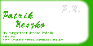 patrik meszko business card